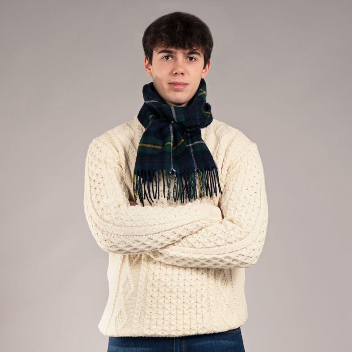 Lochcarron Of Scotland Bowhill Campbell Of Argyll Modern Tartan Lambswool Scarf