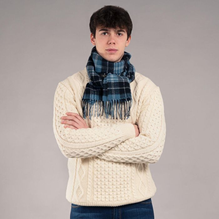 Lochcarron Of Scotland Bowhill Clark Ancient Tartan Lambswool Scarf