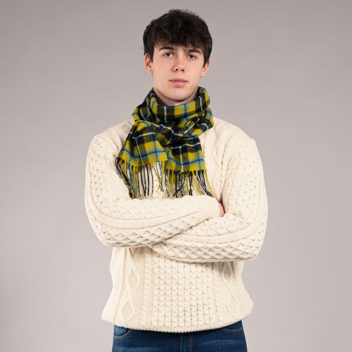 Lochcarron Of Scotland Bowhill Cornish National Tartan Lambswool Scarf