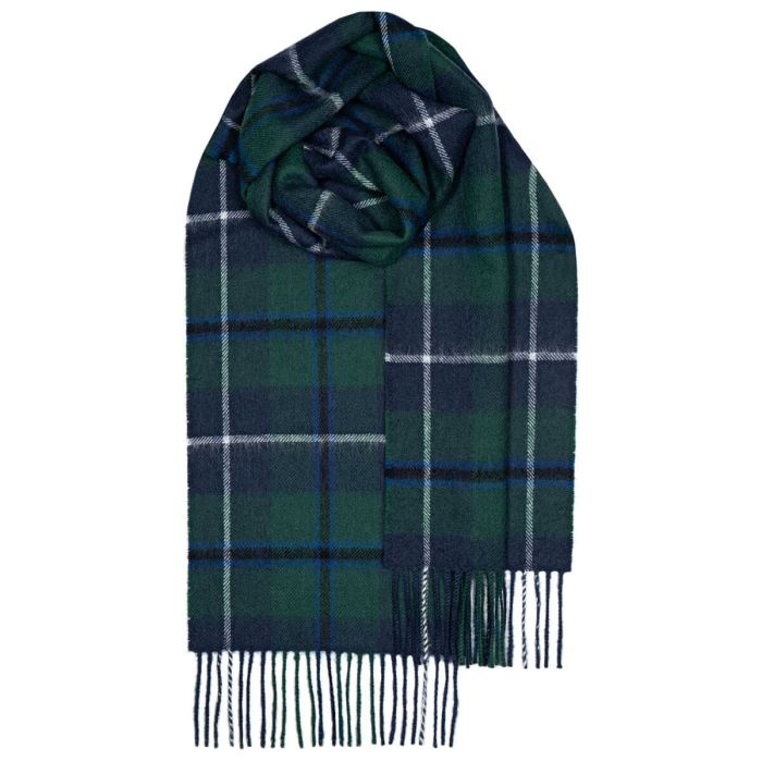 lochcarron of scotland Bowhill Douglas Modern Tartan Lambswool Scarf