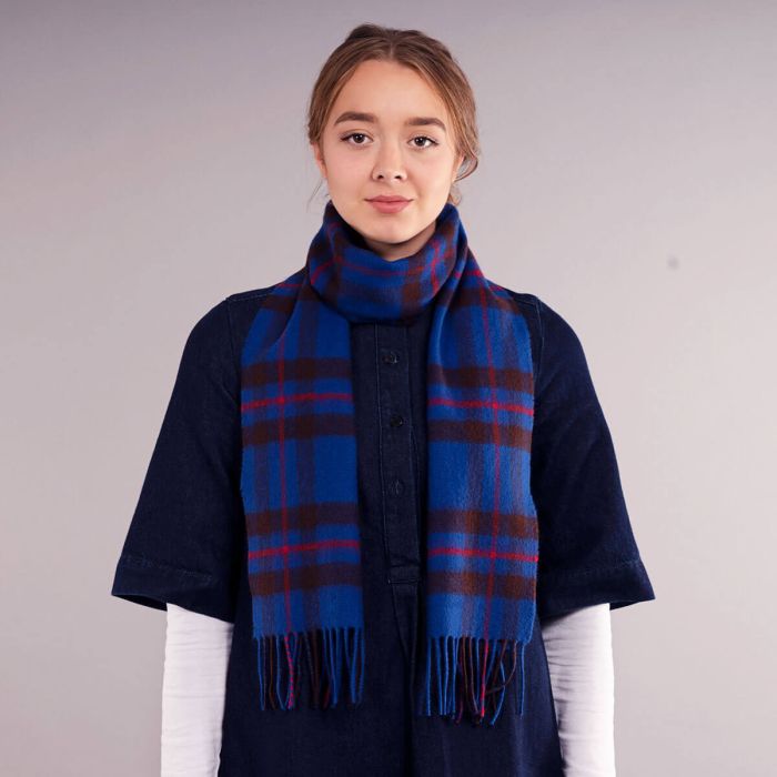 Lochcarron Of Scotland Bowhill Elliot Modern Tartan Lambswool Scarf