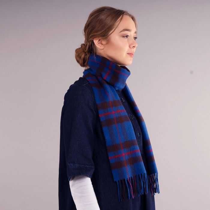 Lochcarron Of Scotland Bowhill Elliot Modern Tartan Lambswool Scarf
