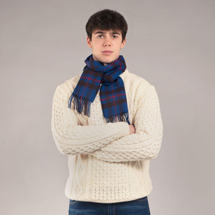 Lochcarron Of Scotland Bowhill Elliot Modern Tartan Lambswool Scarf