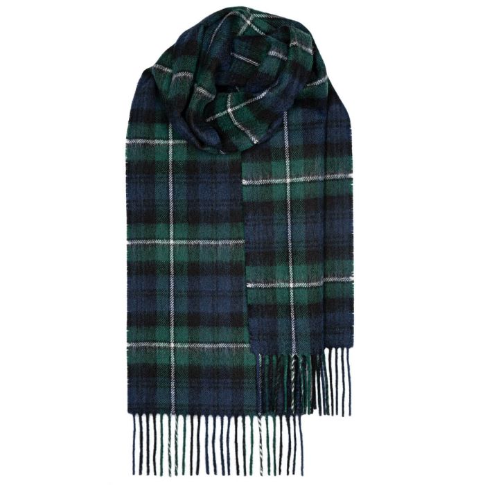 lochcarron of scotland Bowhill Forbes Modern Tartan Lambswool Scarf