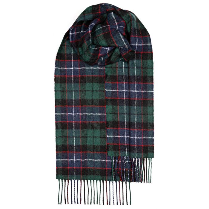 lochcarron of scotland Bowhill Galbraith Modern Tartan Lambswool Scarf