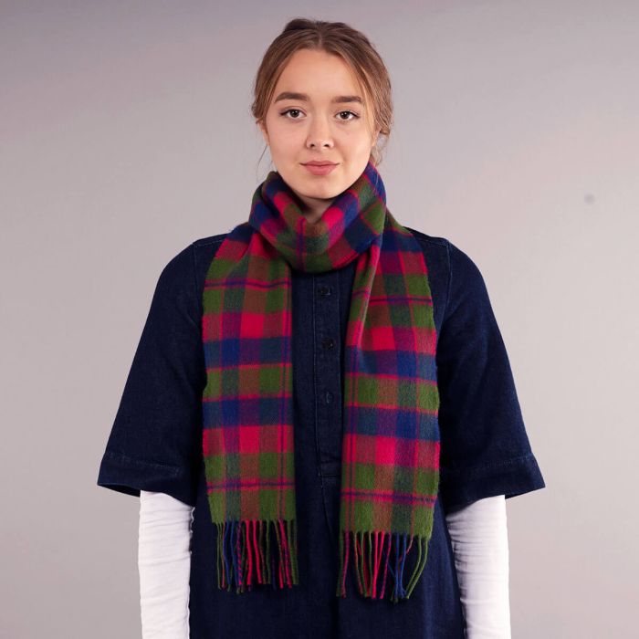 Lochcarron Of Scotland Bowhill Glasgow Tartan Lambswool Scarf