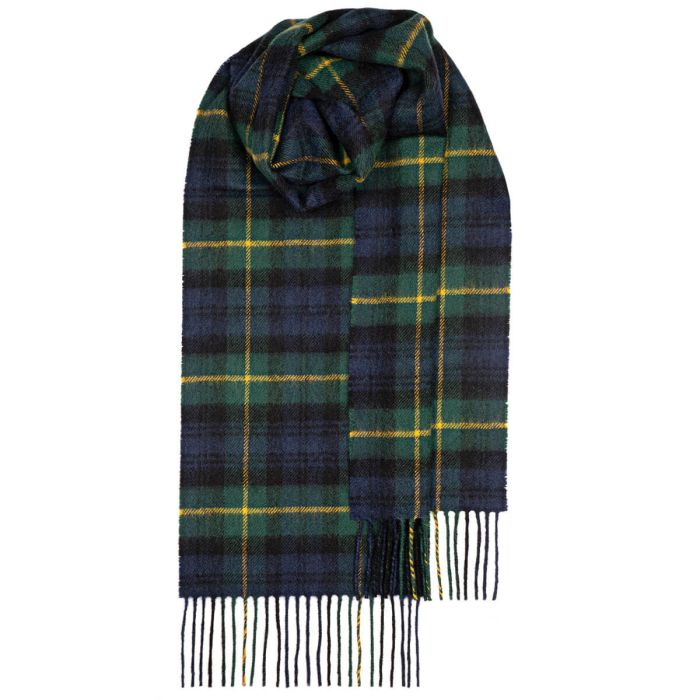 lochcarron of scotland Bowhill Gordon Modern Tartan Lambswool Scarf