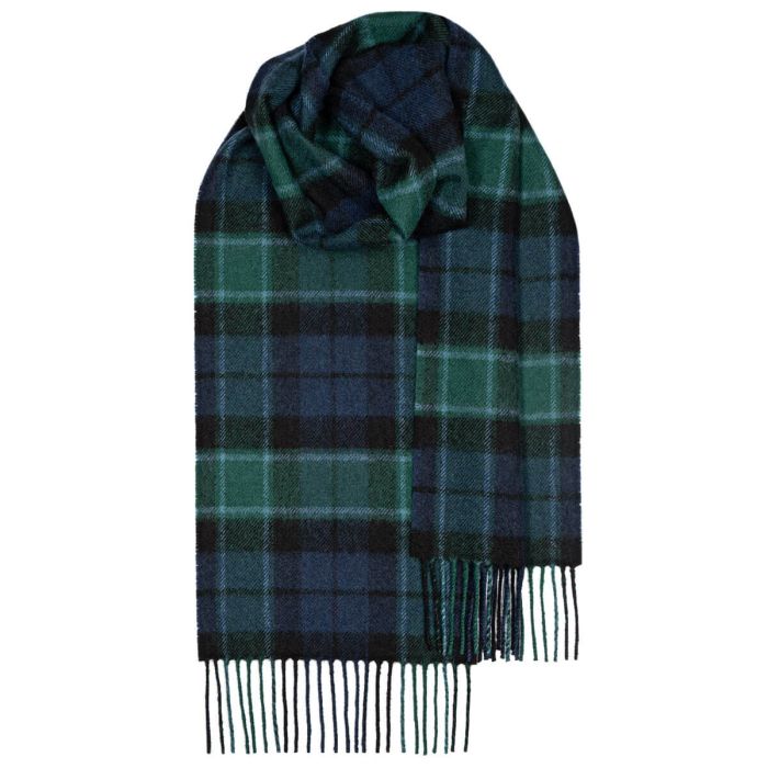 lochcarron of scotland Bowhill Graham of Menteith Modern Tartan Lambswool Scarf