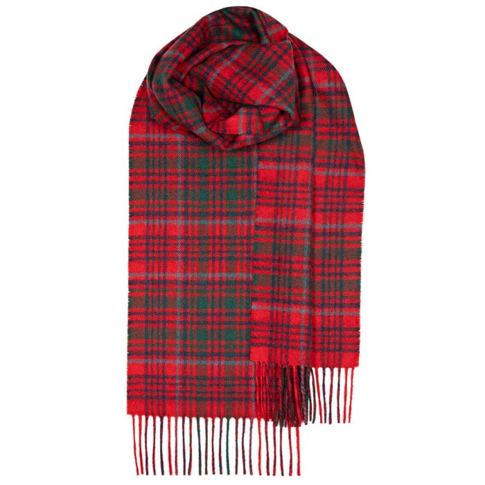 lochcarron of scotland Bowhill Grant Modern Tartan Lambswool Scarf