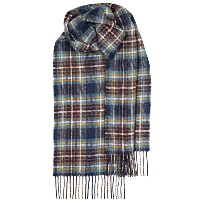 lochcarron of scotland Bowhill Holyrood Modern Tartan Lambswool Scarf