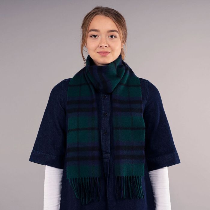 Lochcarron Of Scotland Bowhill Keith Modern Tartan Lambswool Scarf