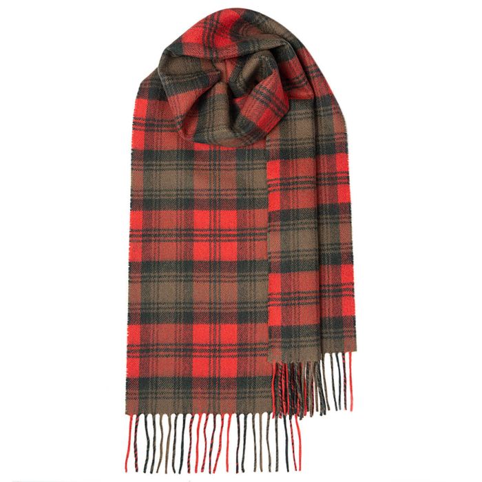 lochcarron of scotland Bowhill Kerr Weathered Tartan Lambswool Scarf