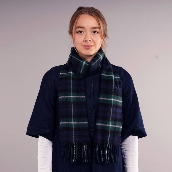 Lochcarron Of Scotland Bowhill Lamont Modern Tartan Lambswool Scarf
