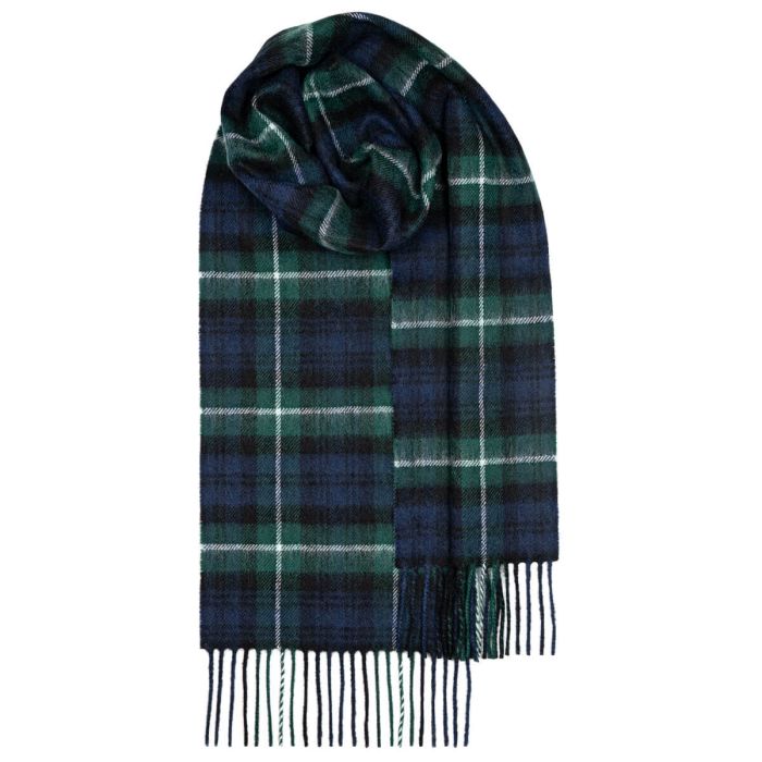 lochcarron of scotland Bowhill Lamont Modern Tartan Lambswool Scarf