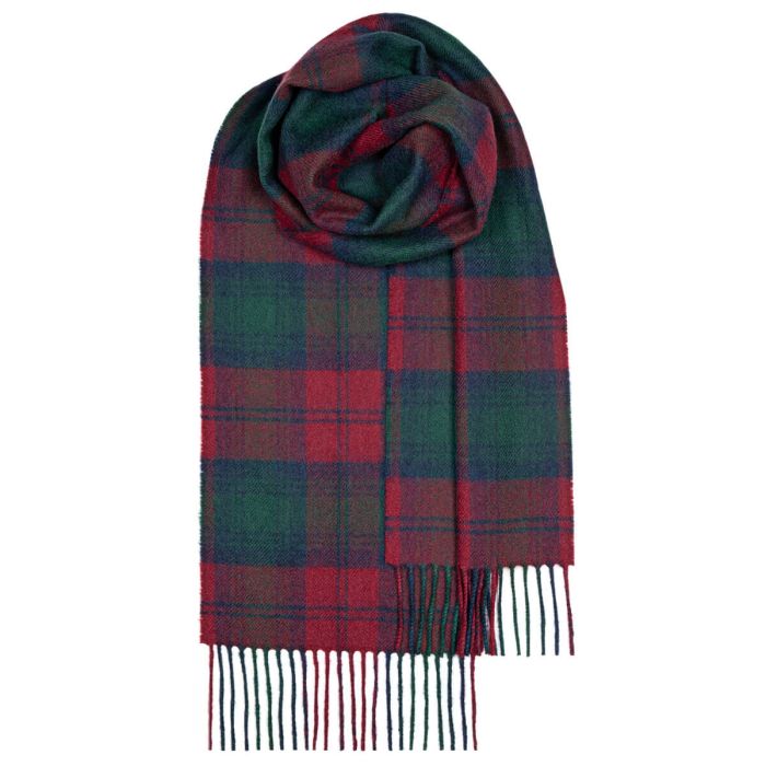 lochcarron of scotland Bowhill Lindsay Modern Tartan Lambswool Scarf