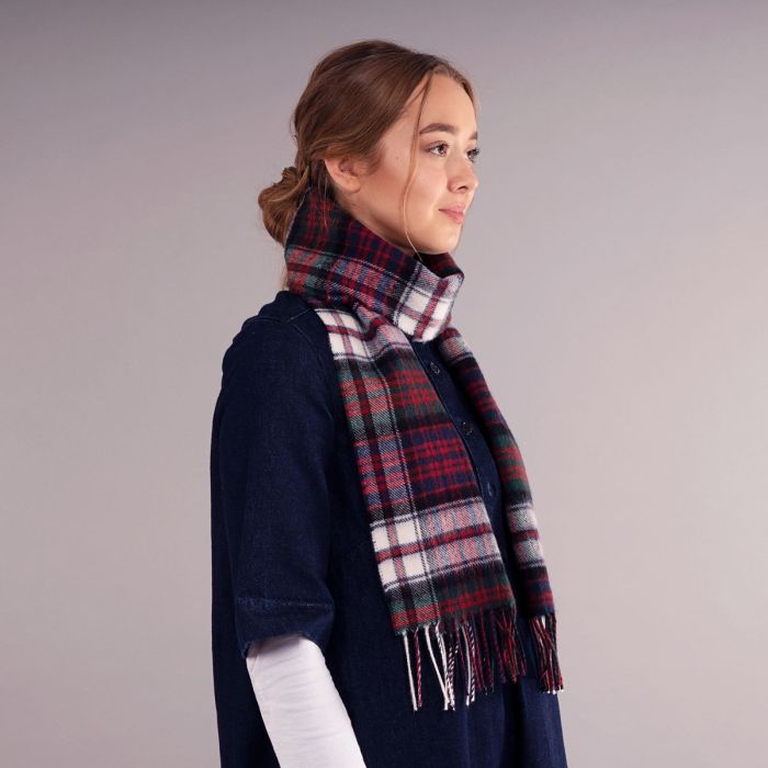 Lochcarron Of Scotland Bowhill MacDonald Dress Modern Lambswool Scarf
