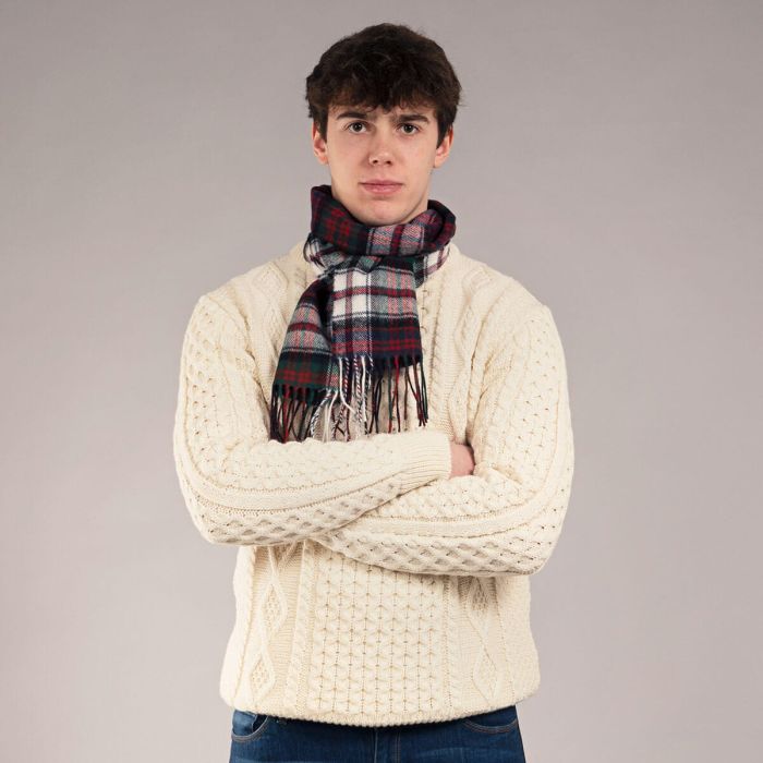 Lochcarron Of Scotland Bowhill MacDonald Dress Modern Lambswool Scarf