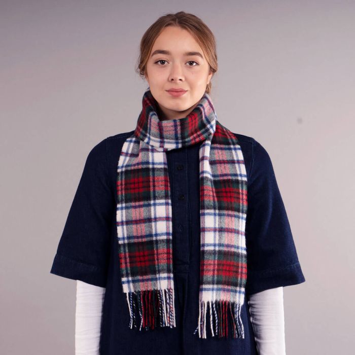 Lochcarron Of Scotland Bowhill MacDuff Dress Modern Tartan Lambswool Scarf