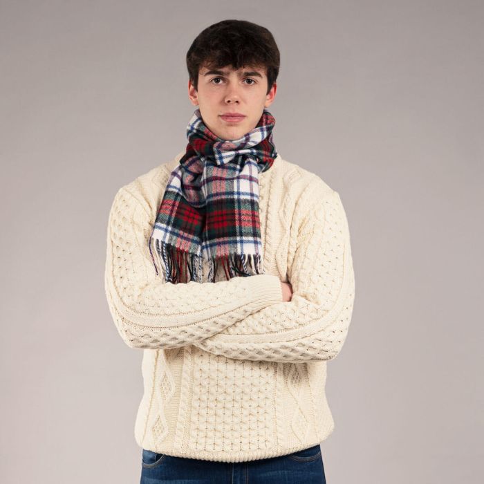 Lochcarron Of Scotland Bowhill MacDuff Dress Modern Tartan Lambswool Scarf