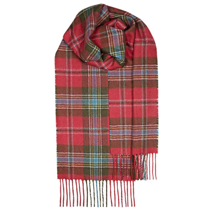 lochcarron of scotland Bowhill MacLean of Duart Weathered Tartan Lambswool Scarf