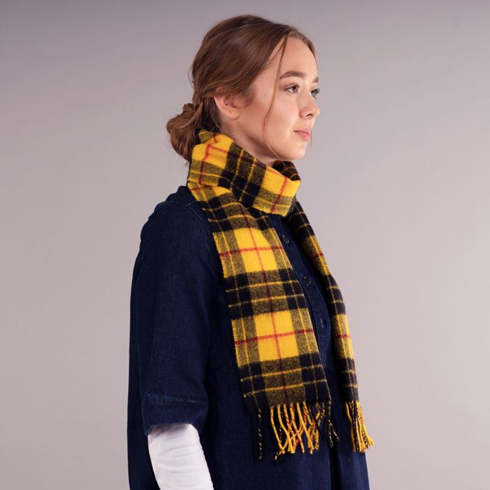 Lochcarron Of Scotland Bowhill MacLeod Dress Modern Tartan Lambswool Scarf