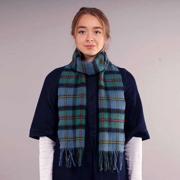 Lochcarron Of Scotland Bowhill MacLeod Of Harris Ancient Tartan Lambswool Scarf