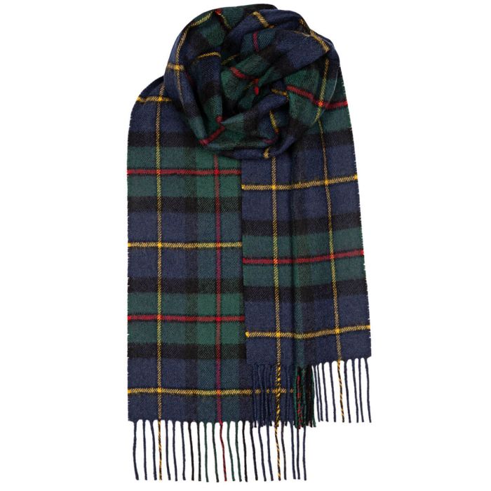 lochcarron of scotland Bowhill MacLeod of Harris Modern Tartan Lambswool Scarf