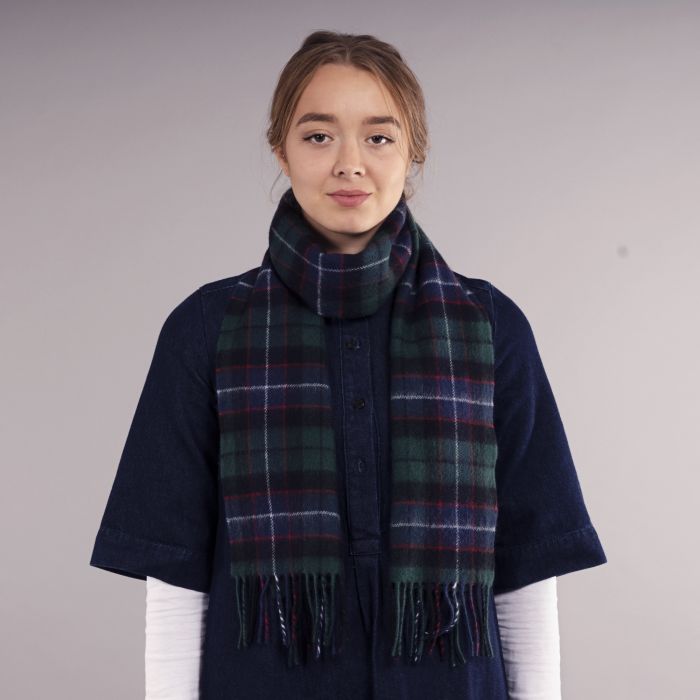 Lochcarron Of Scotland Bowhill Mitchell Modern Tartan Lambswool Scarf