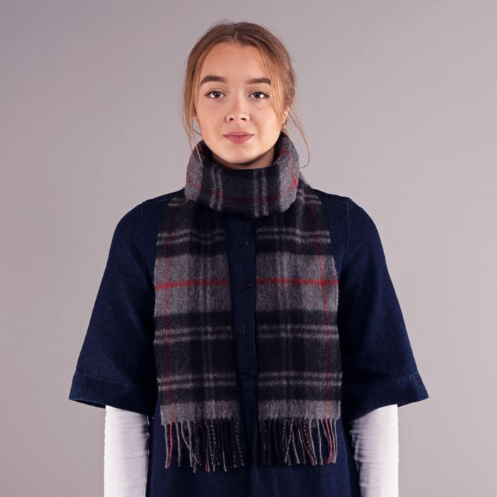 Lochcarron Of Scotland Bowhill Moffat Modern Tartan Lambswool Scarf