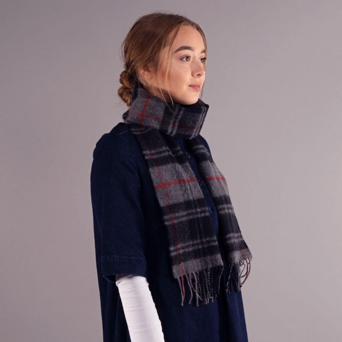 Lochcarron Of Scotland Bowhill Moffat Modern Tartan Lambswool Scarf