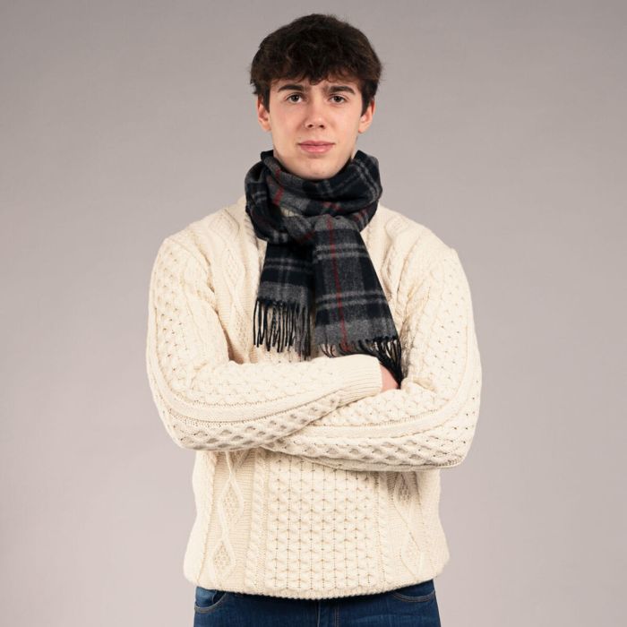 Lochcarron Of Scotland Bowhill Moffat Modern Tartan Lambswool Scarf