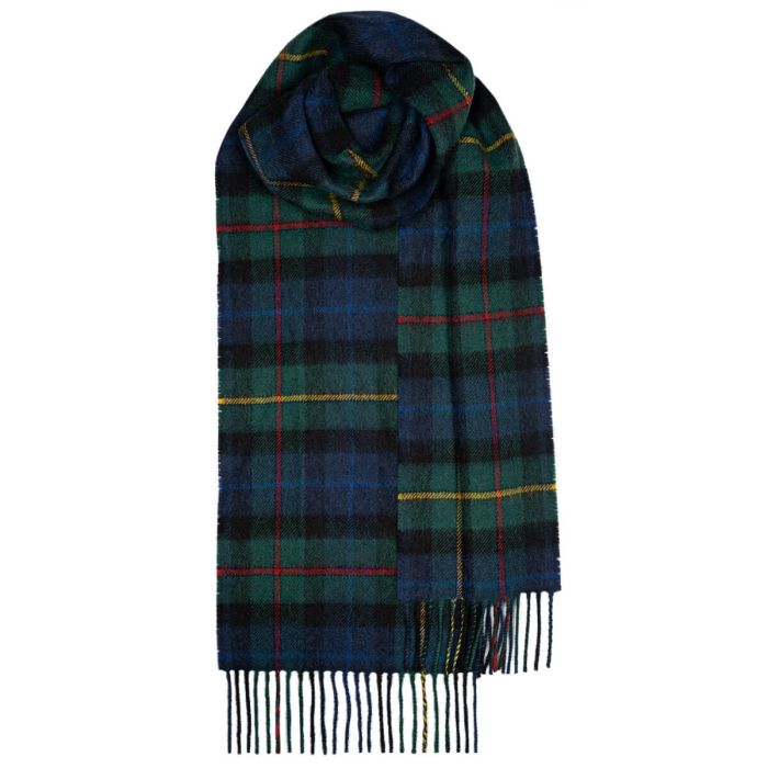 lochcarron of scotland Bowhill Smith Modern Tartan Lambswool Scarf