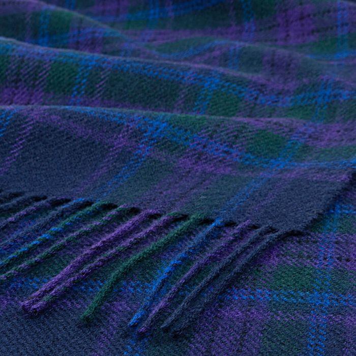 Lochcarron Of Scotland Bowhill Spirit Of Scotland Modern Tartan Lambswool Scarf