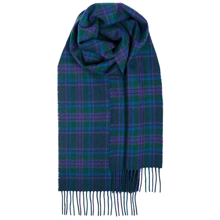 lochcarron of scotland Bowhill Spirit of Scotland Modern Tartan Lambswool Scarf