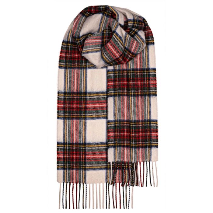 lochcarron of scotland Bowhill Stewart Dress Modern Tartan Lambswool Scarf