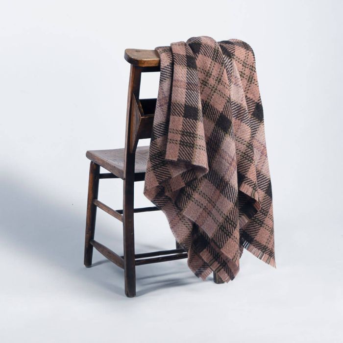 Lochcarron Of Scotland Bracken British Wool Lochaber Blush Blanket