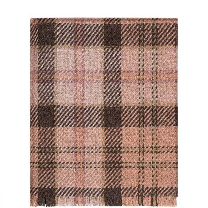 lochcarron of scotland Bracken British Wool Lochaber Blush Blanket