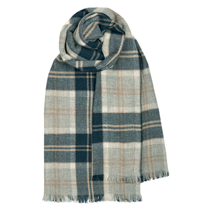 lochcarron of scotland Brock Bannockbane Grey Luxury Fine Wool Scarf lochcarron of scotland Brock Bannockbane Grey Luxury Fine Wool Scarf