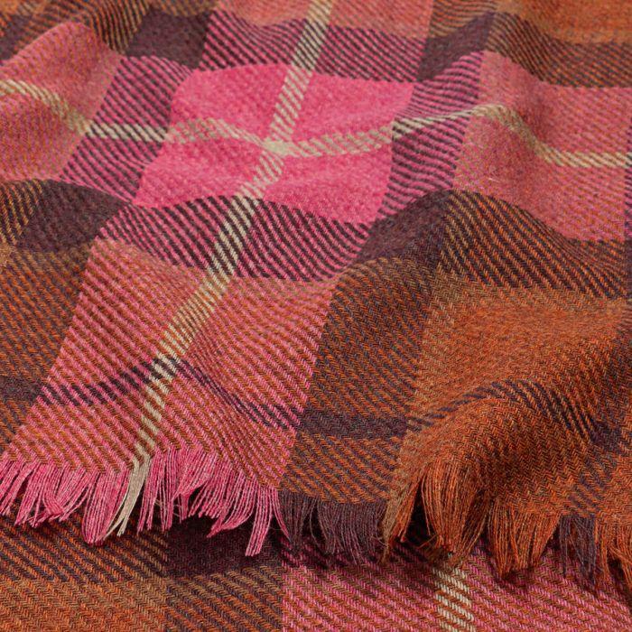 Lochcarron Of Scotland Brock Forsyth Rust Luxury Fine Wool Scarf
