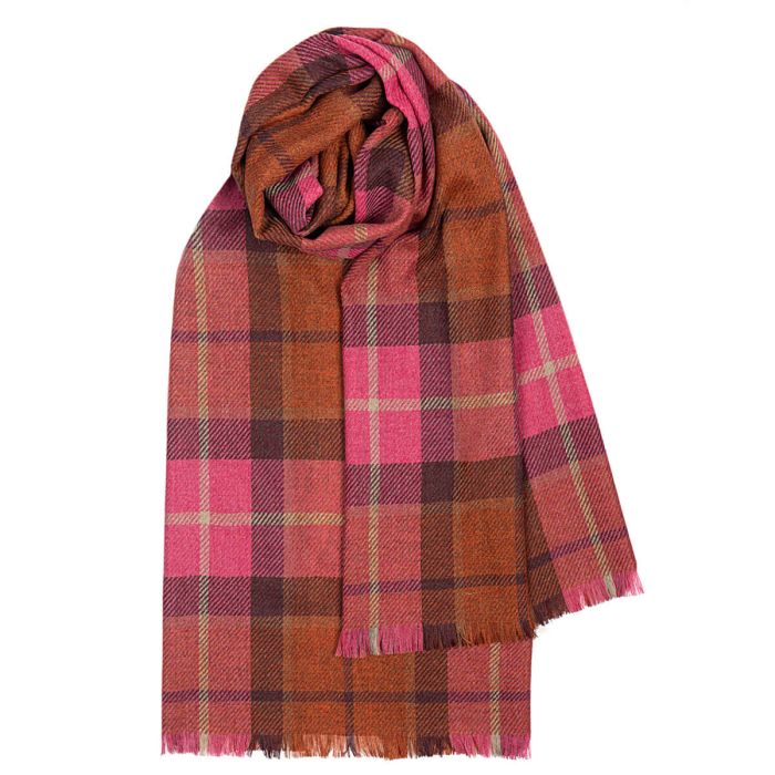 lochcarron of scotland Brock Forsyth Rust Luxury Fine Wool Scarf lochcarron of scotland Brock Forsyth Rust Luxury Fine Wool Scarf