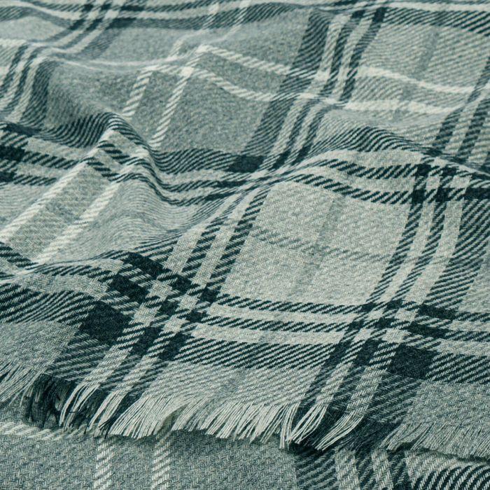 Lochcarron Of Scotland Brock Highland Granite Luxury Fine Wool Scarf