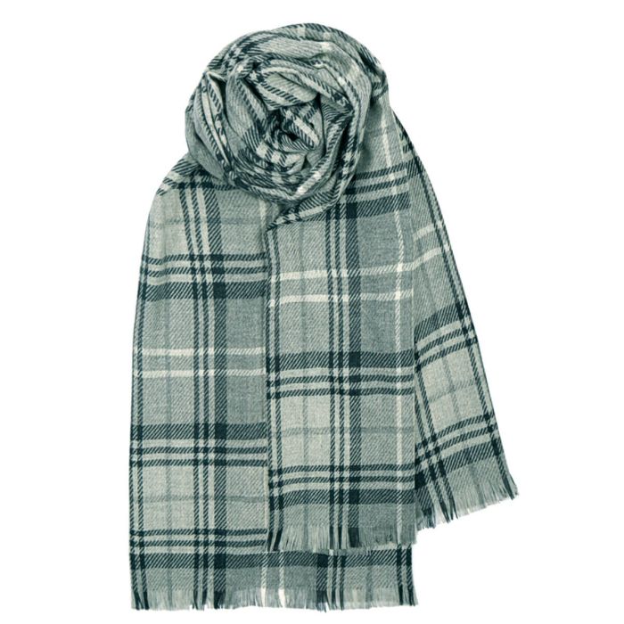 lochcarron of scotland Brock Highland Granite Luxury Fine Wool Scarf lochcarron of scotland Brock Highland Granite Luxury Fine Wool Scarf