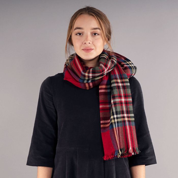 Lochcarron Of Scotland Brock Royal Stewart Modern Luxury Fine Wool Stole