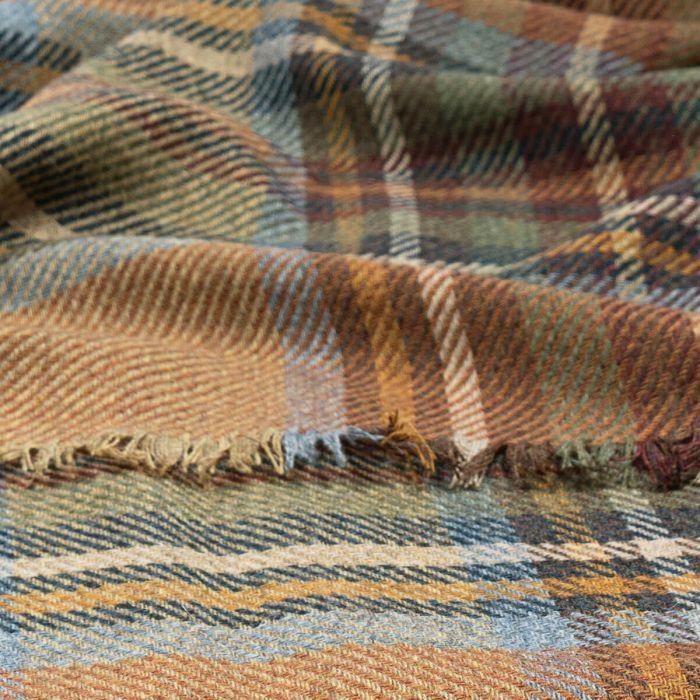 Lochcarron Of Scotland Brock Stewart Olive Luxury Fine Wool Stole