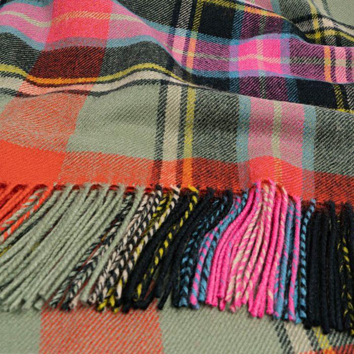Lochcarron Of Scotland Bruce Of Kinnaird Ancient Tartan Lambswool Blanket