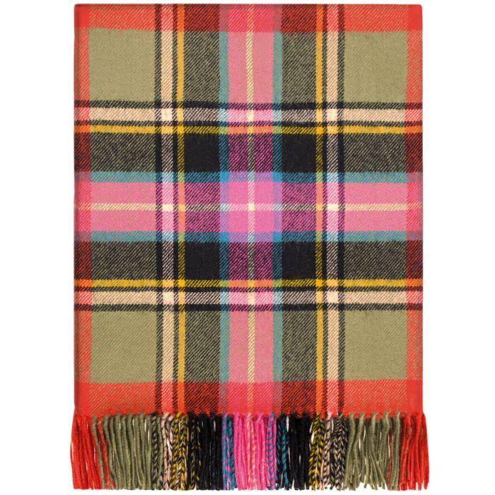 lochcarron of scotland Bruce of Kinnaird Ancient Tartan Lambswool Blanket