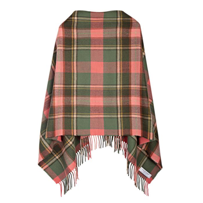 lochcarron of scotland Bruce of Kinnaird Antique Tartan Lambswool Poncho