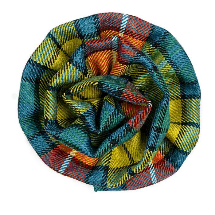 lochcarron of scotland Buchanan Ancient Tartan Corsage Flower Brooch Pin lochcarron of scotland Buchanan Ancient Tartan Corsage Flower Brooch Pin