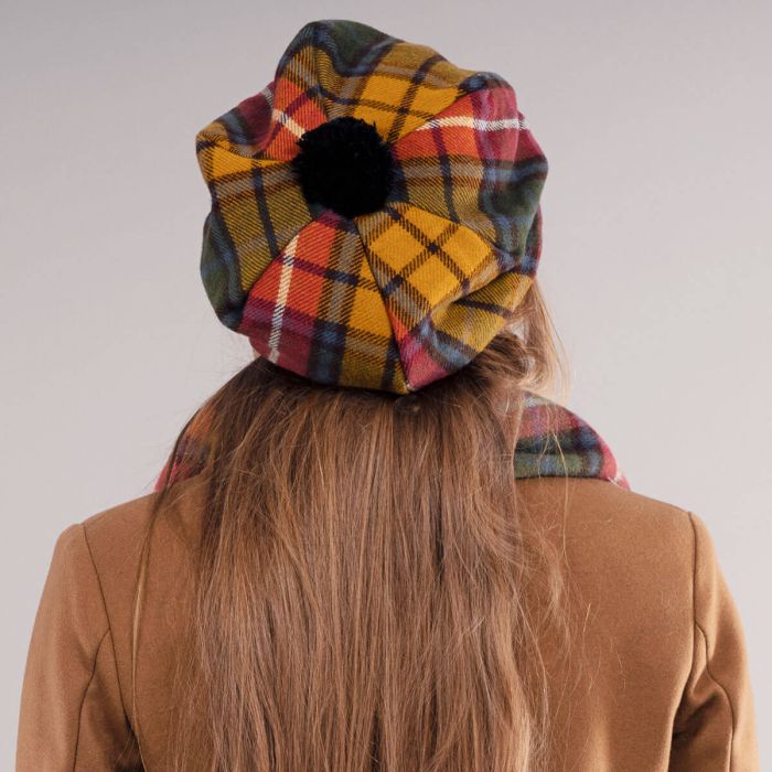 Lochcarron Of Scotland Buchanan Antique Tartan Brushed Wool Tam