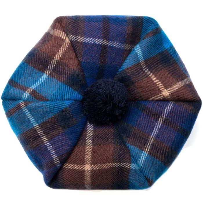 lochcarron of scotland Buchanan Blue Tartan Brushed Wool Tam